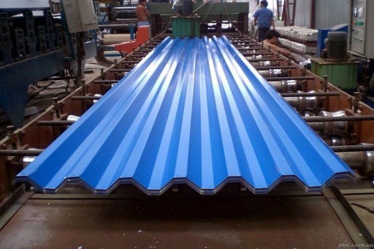 Corrugated Aluminum Zinc Roof Steel Galvanised Roof Panels Tiles1100*0.5MM Pressure plate for housing