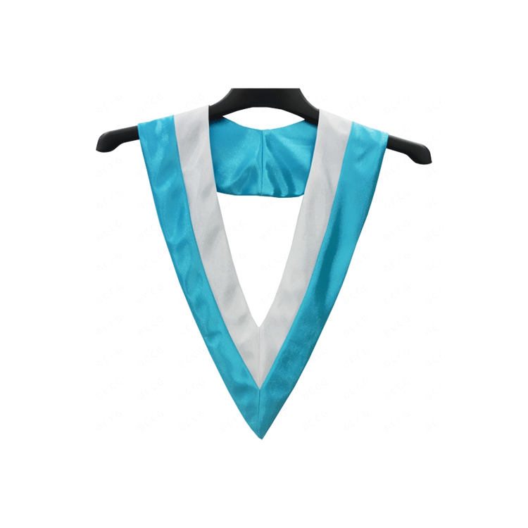 Satin OEM Print Or Embroidery Graduation Stole Or Honor Sash Printed Graduation V Stoles Gold