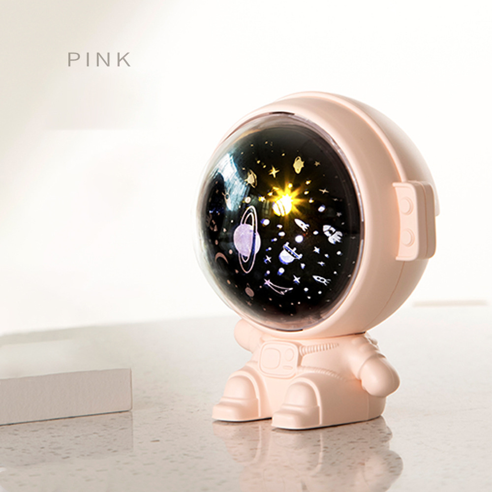 Space Astronaut Projector Lamp 360 Rotation Astronaut Light Kids Star Projector Nebula Galaxy Night Light Projector for Bedroom