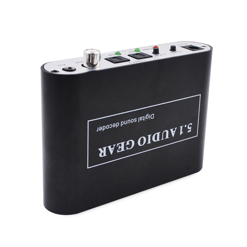 DTS decoder 5.1 channel DAC decoding digital audio converter 3.5mm Jack Output fiber coaxial live streaming video decoder