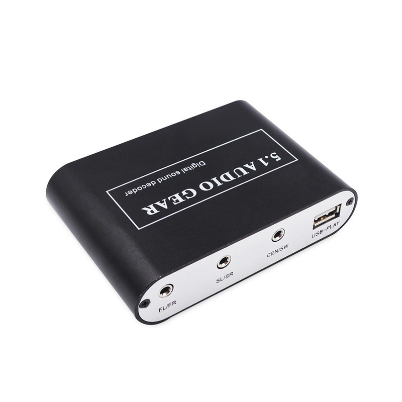 DTS decoder 5.1 channel DAC decoding digital audio converter 3.5mm Jack Output fiber coaxial live streaming video decoder