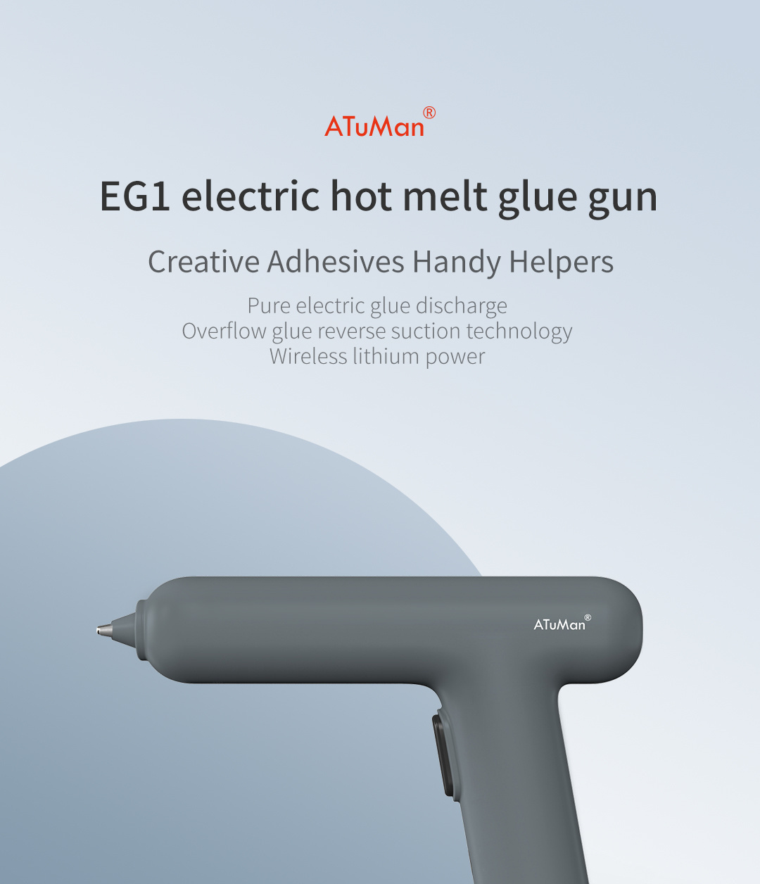 Xiaomi Glue Gun ATUMAN DUKA EG1 xiaomi Rechargeable Electric Hot Melt Glue Gun Heating Electric Cordless Mini Glue Gun Repair