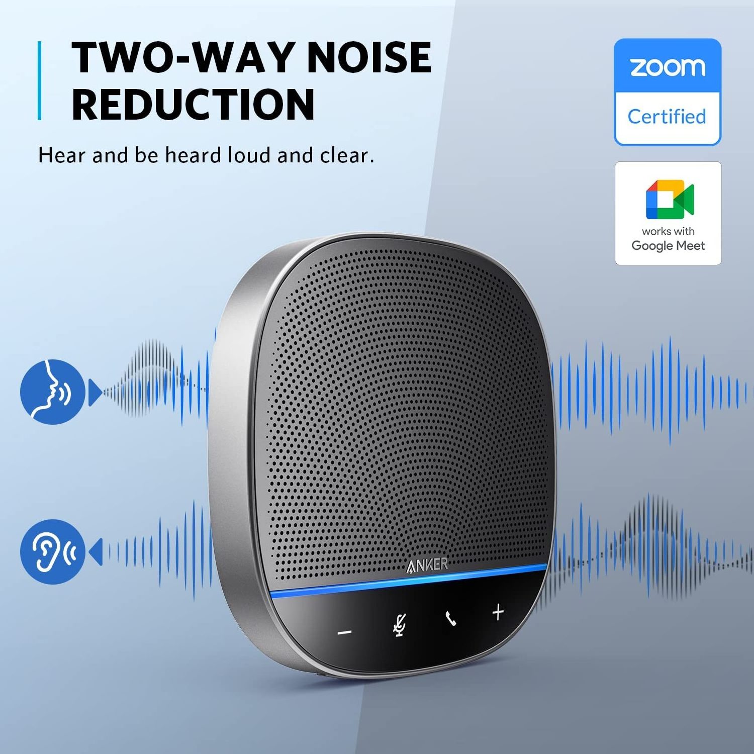 NEW Anker PowerConf S500 Speakerphone Bluetooth Speakerphone for Conference Room Conference Microphone with Premium Voice Pickup