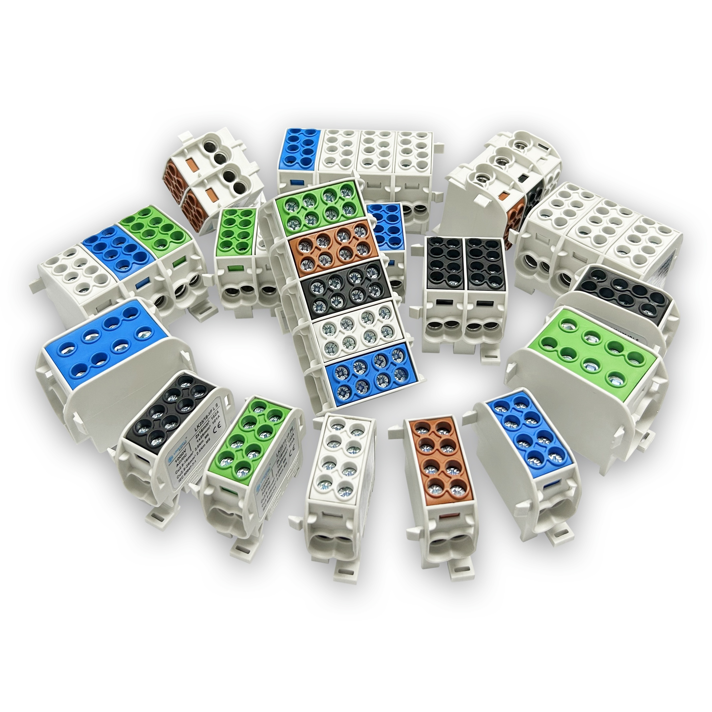 CE ROHS Approved 5 Poles Terminal Blocks  16/25mm2 Electrical Terminal Block 160A 1000V Din Mounted Terminal Block