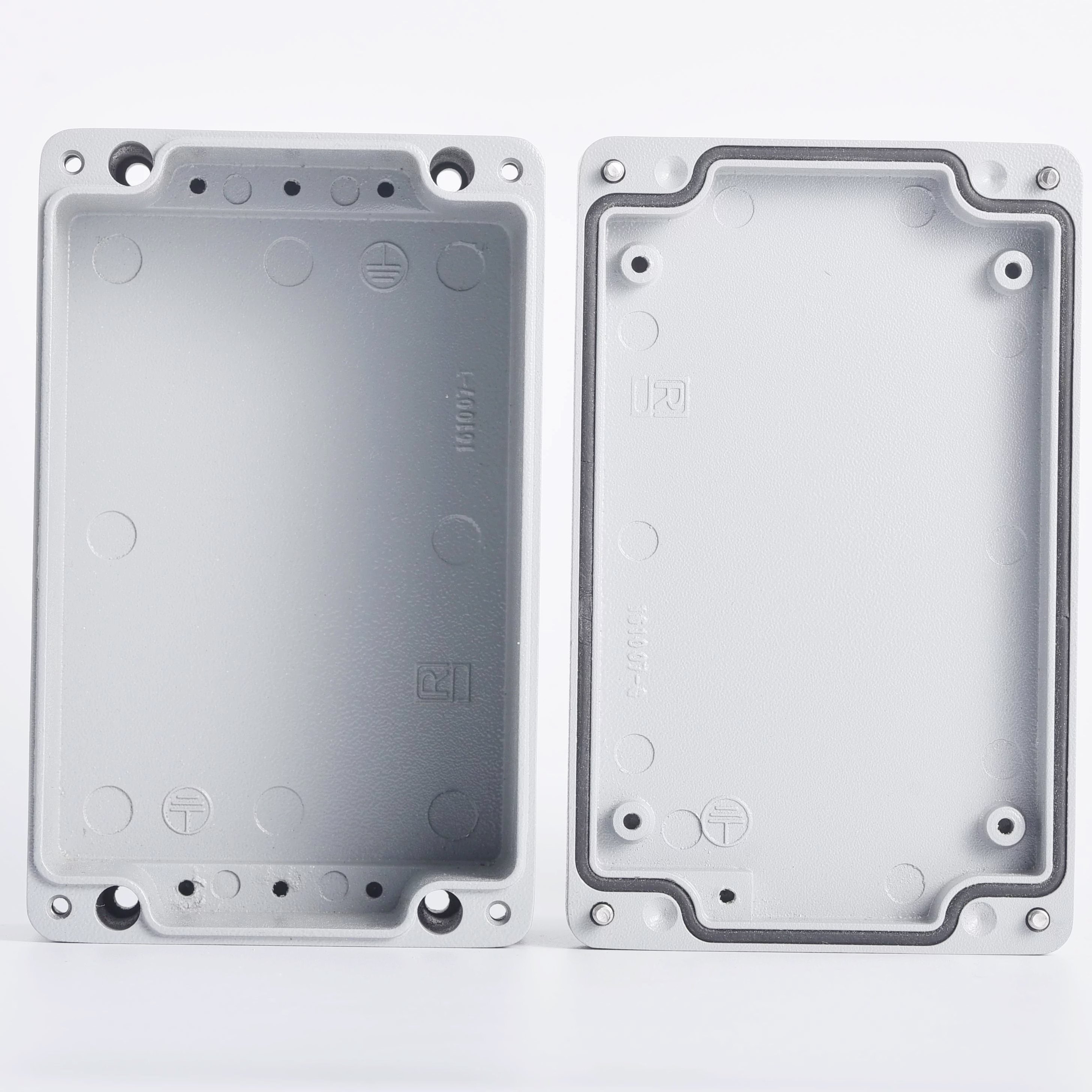 Grey Color Square  Plastic Box Electronic Enclosures