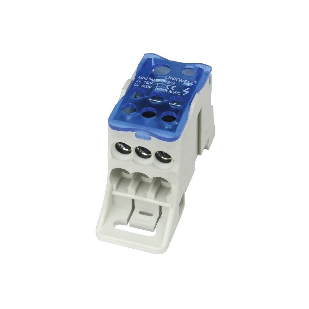 Din Rail Electric Wire Connector 125A Screw Easy Fixing Rail Mounted Distribution Terminal Blocks with CE