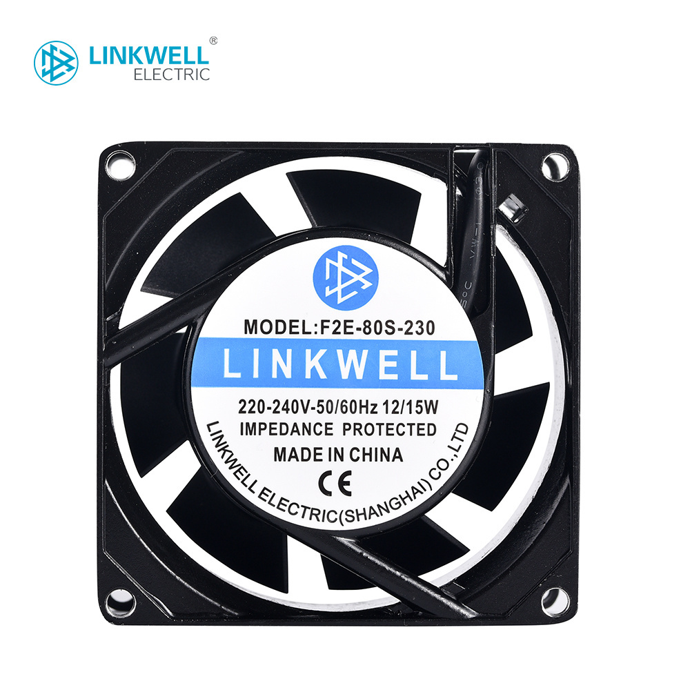 Link Well UL CE Approved Exhaust Fan AC DC 80*80*25mm DC Axial Flow Fan Axial Fan for Ventilation