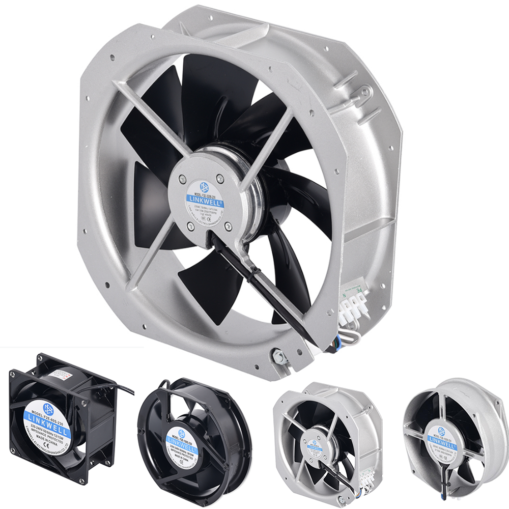 CE and UL Approved 280x280x80mm Cooling fan Ball Bearing Ventilation Cooling Fan Seven Metal Blade AC  Industrial Cooling Fan