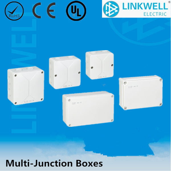 Grey Color Square  Plastic Box Electronic Enclosures