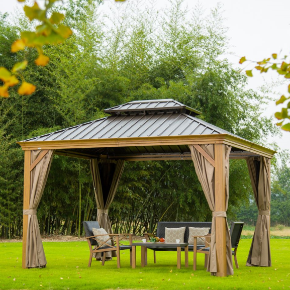 Garden Gazebo With 4-side Mosquito Netting Outdoor