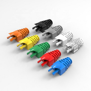 Linkwylan Network Cable Protection Boots For RJ45 Modular Plug Cat5e Cat6 Diameter 5.7-6.2mm Plastic Protection Sleeves 9 Colors