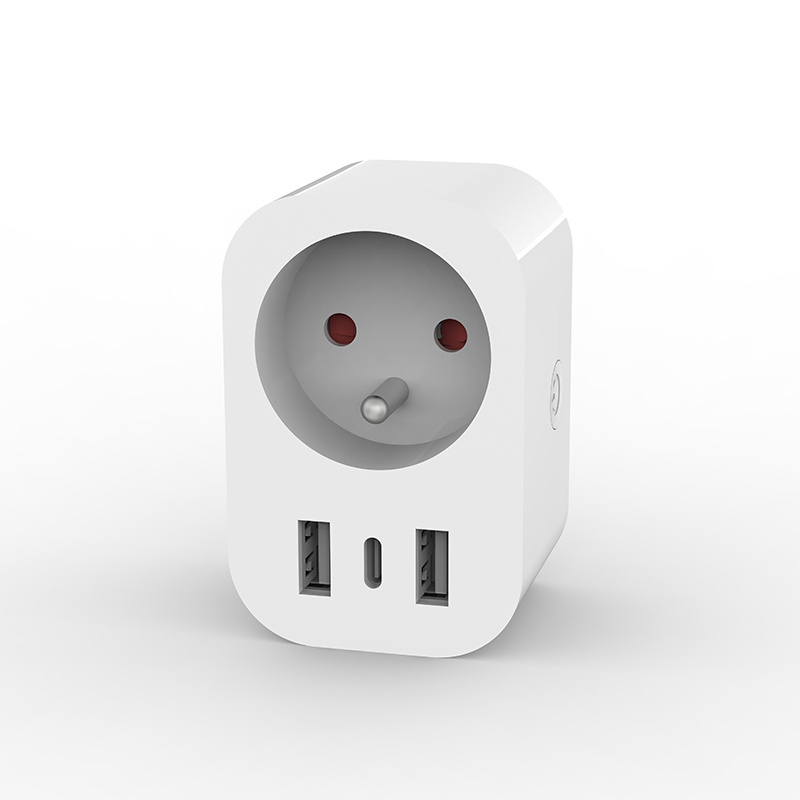 EU Manufacturer Energy monitoring wi-fi outlet Controlled iot pd fast charge Tuya Zigbee Mini Wifi Smart Switch Plug with USB