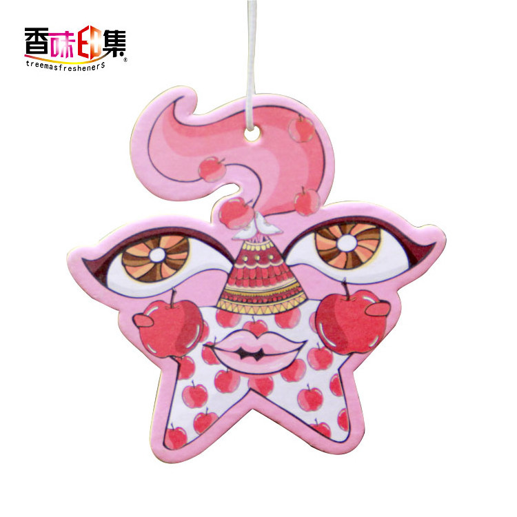 Ready to ship customized paper air freshener cotton paper perfume fragrance scented logo AROMA car air freshener