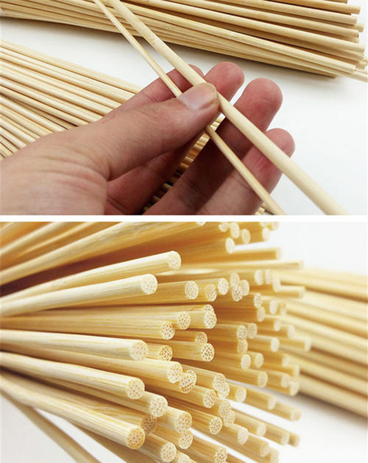 Custom 36Inch *6Mm High Quality Bamboo Round Stick Long Thin Mashmallow Kite Floss Bamboo Sticks With Two End Flat