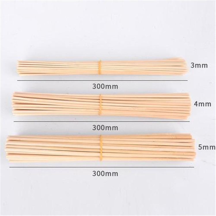 Custom 36Inch *6Mm High Quality Bamboo Round Stick Long Thin Mashmallow Kite Floss Bamboo Sticks With Two End Flat