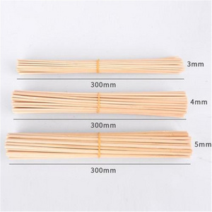 Custom 36Inch *6Mm High Quality Bamboo Round Stick Long Thin Mashmallow Kite Floss Bamboo Sticks With Two End Flat