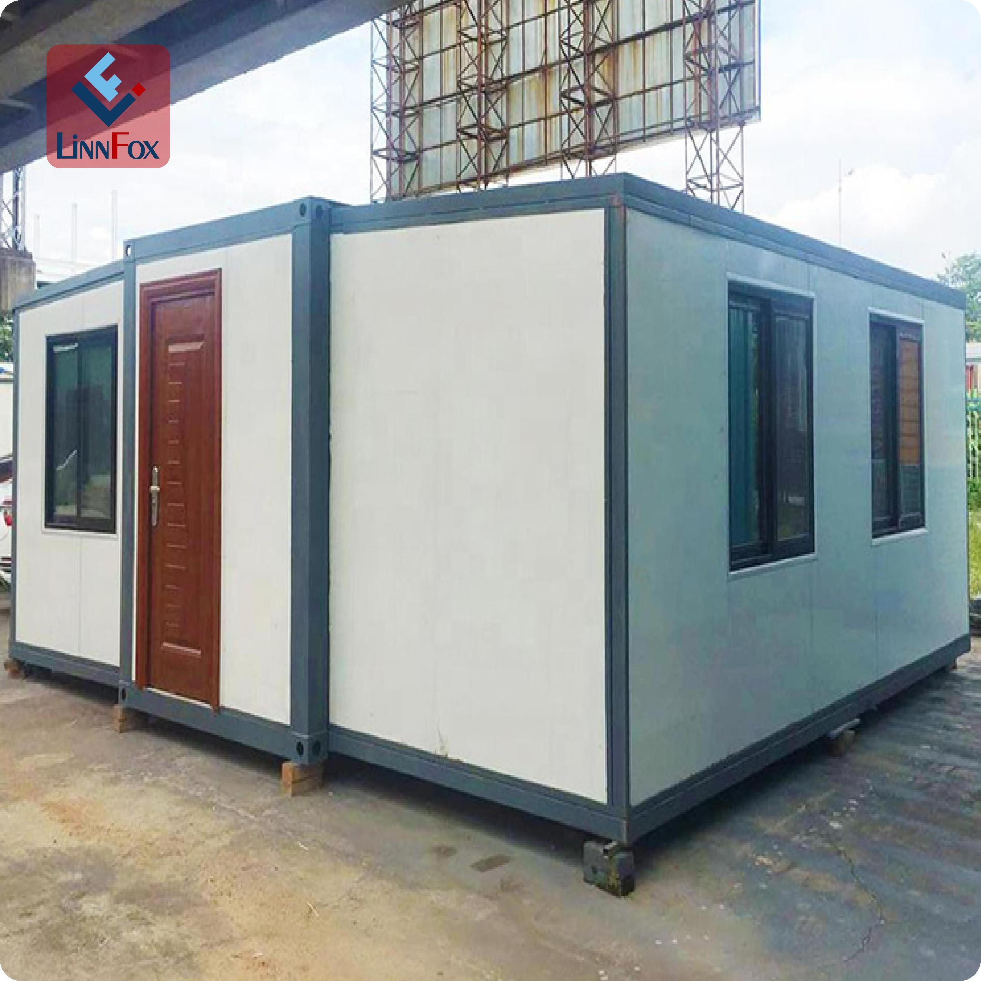 Prefab Sandwich Panel 20ft/40ft Steel Structure Extendable Container House 2 Bedroom Movable Homes For Sale