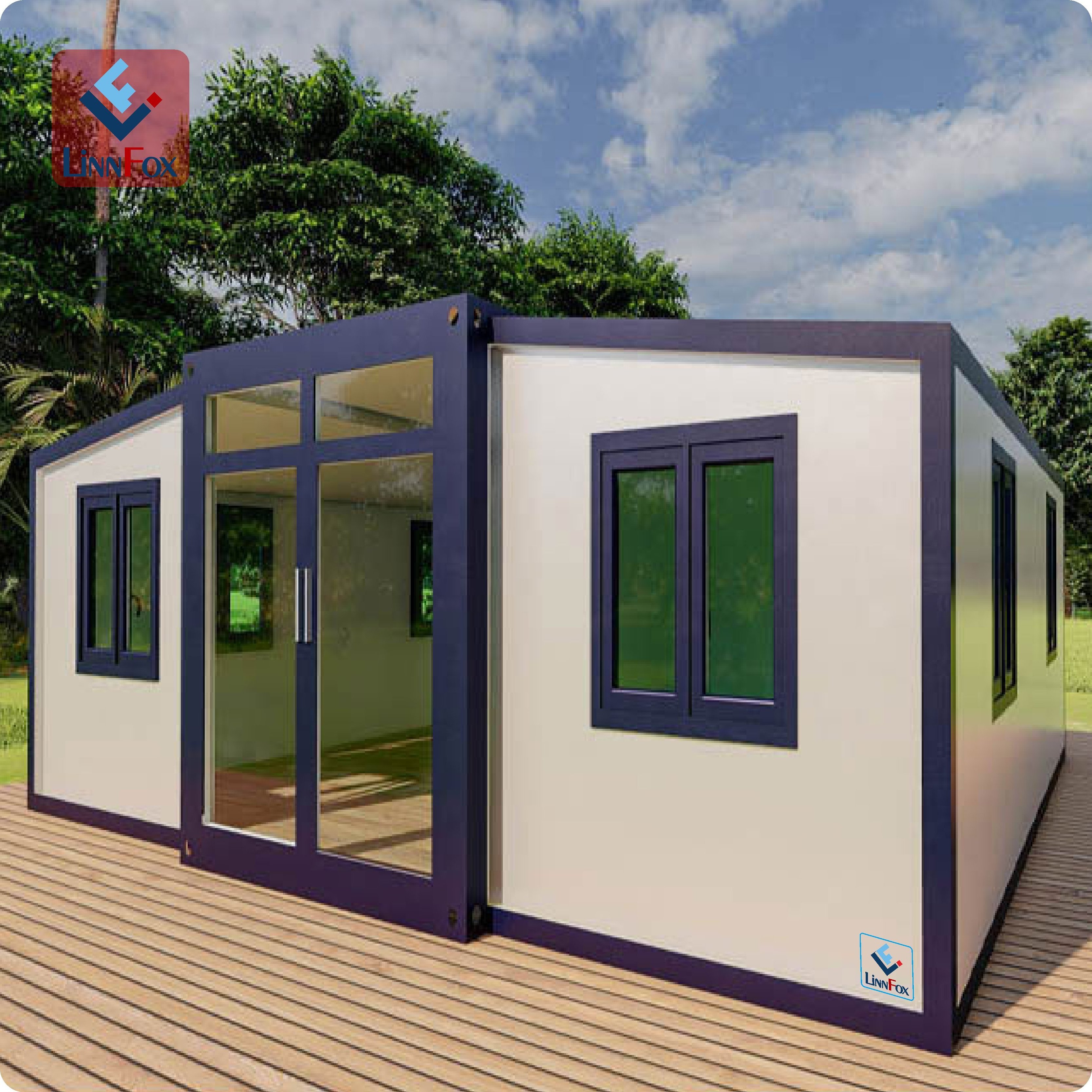 Luxury Prefab Extendable container house Modular Container Houses 2 Bedroom Movable Homes