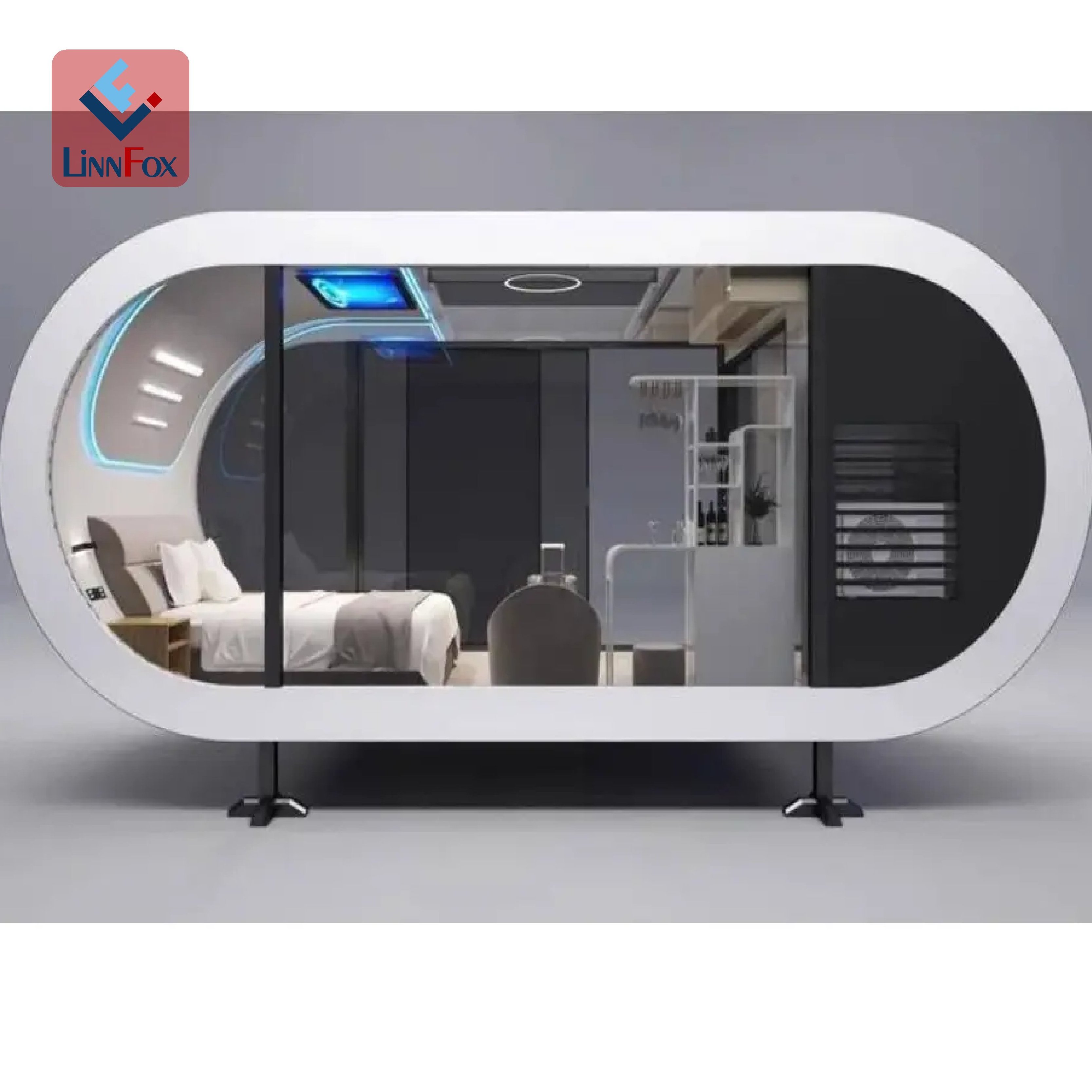 Fast install Prefab house camping capsule modular container house modular luxury prefabricated home glass house