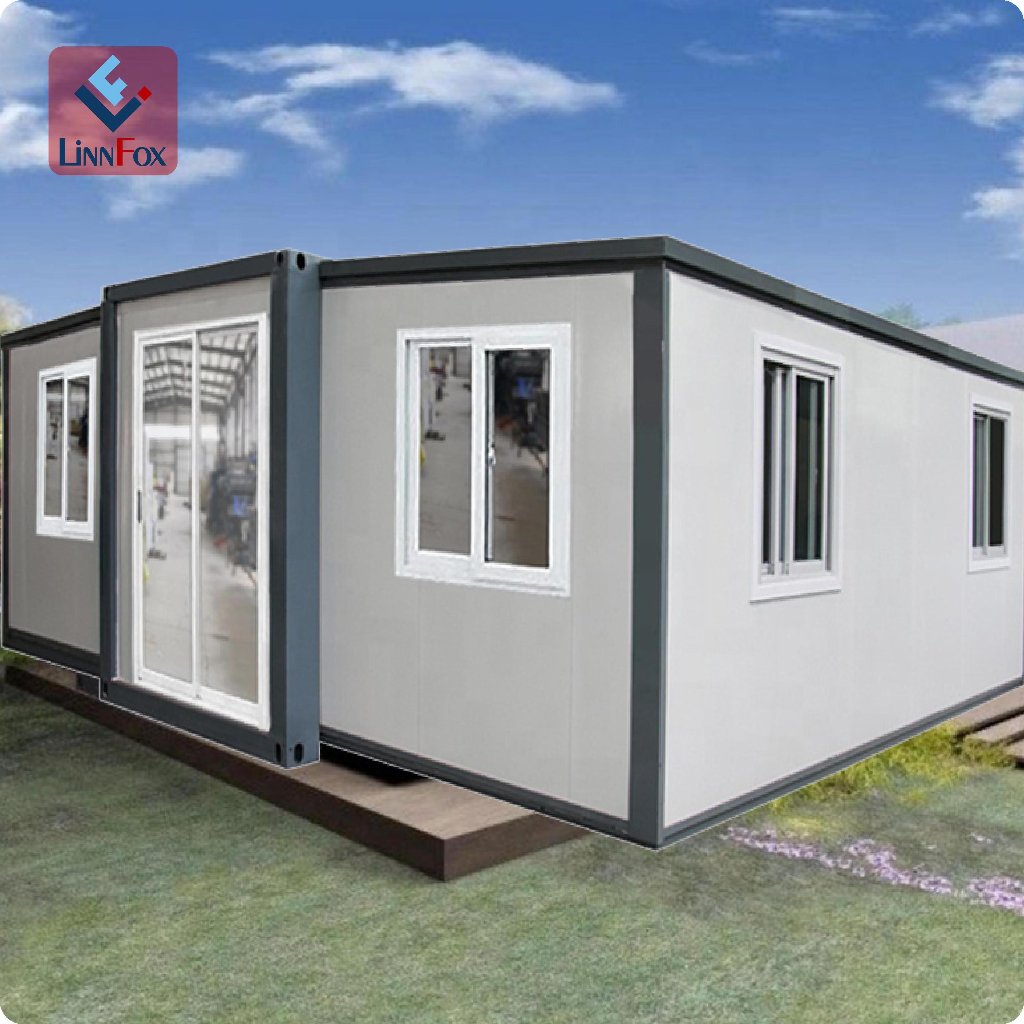 Prefab Sandwich Panel 20ft/40ft Steel Structure Extendable Container House 2 Bedroom Movable Homes For Sale