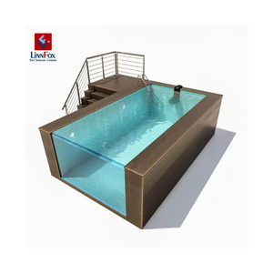 LinnFox  Easy Assembly FRP Container Swimming Pool Prefab Fiberglass Shipping Container Swimming Pool