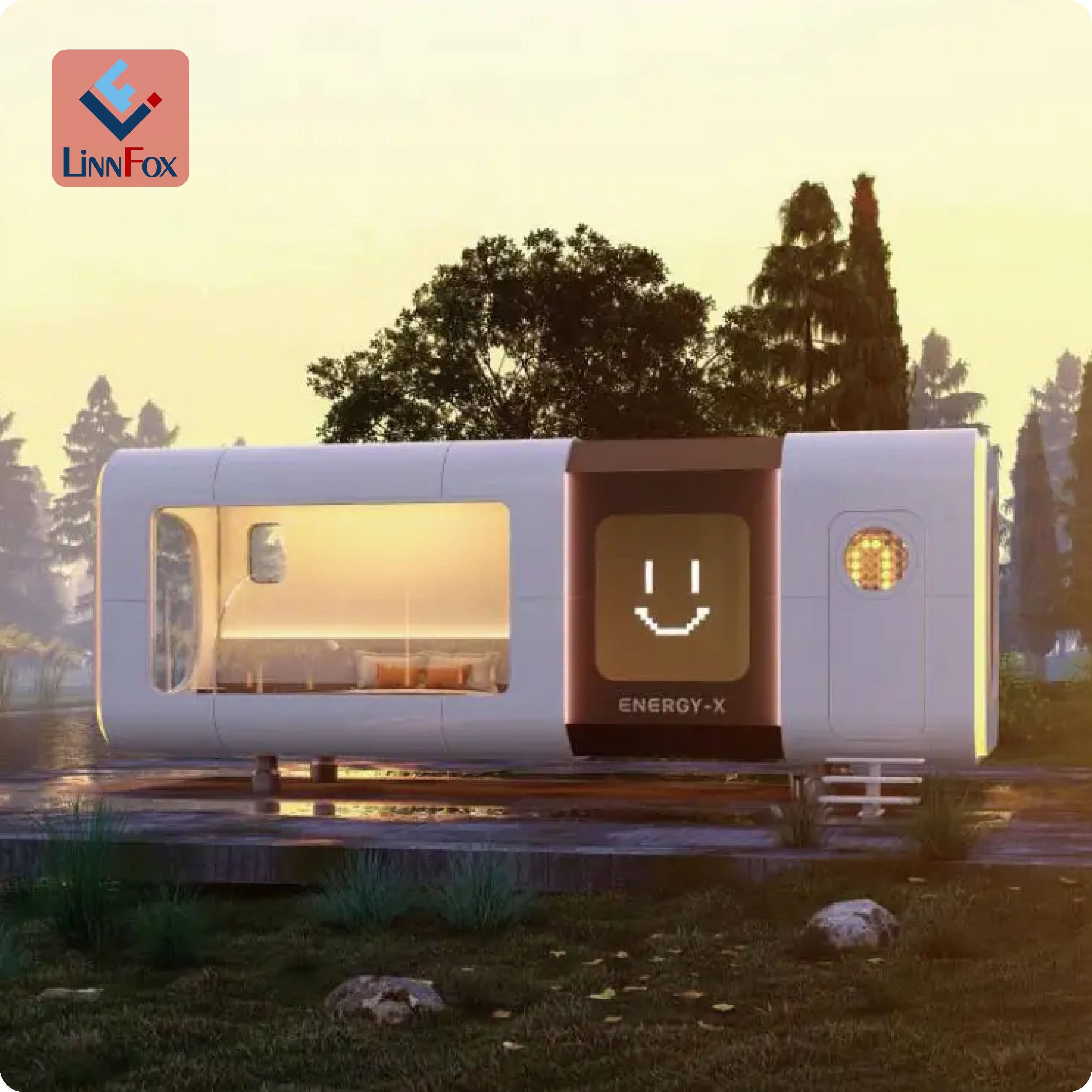 Fast install Prefab house camping capsule modular container house modular luxury prefabricated home glass house