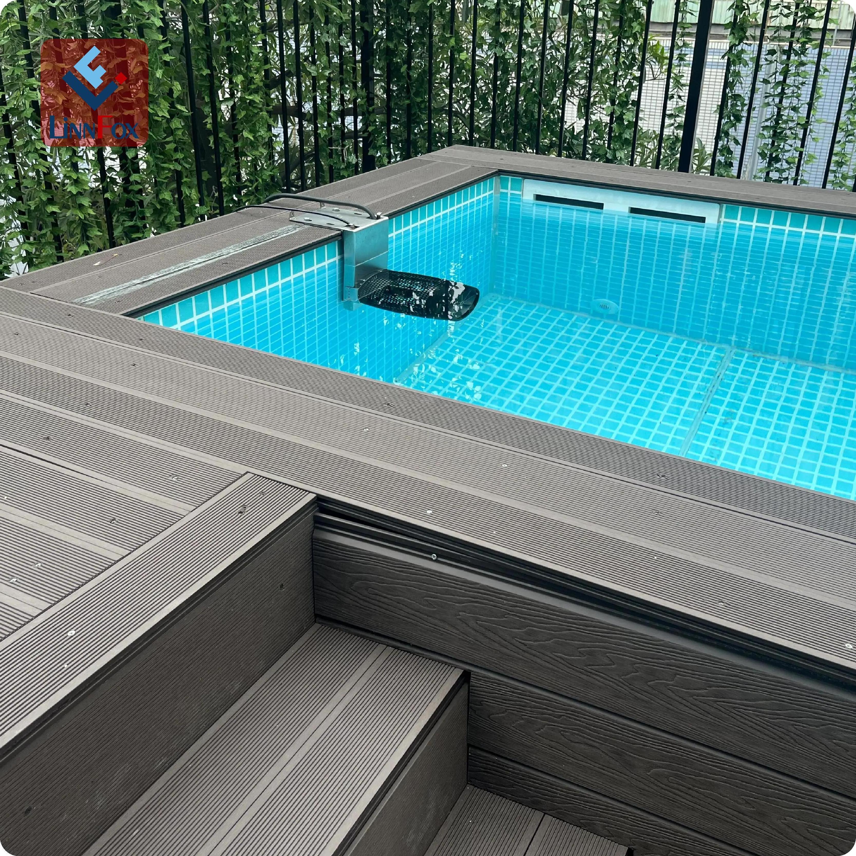 LinnFox  Easy Assembly FRP Container Swimming Pool Prefab Fiberglass Shipping Container Swimming Pool