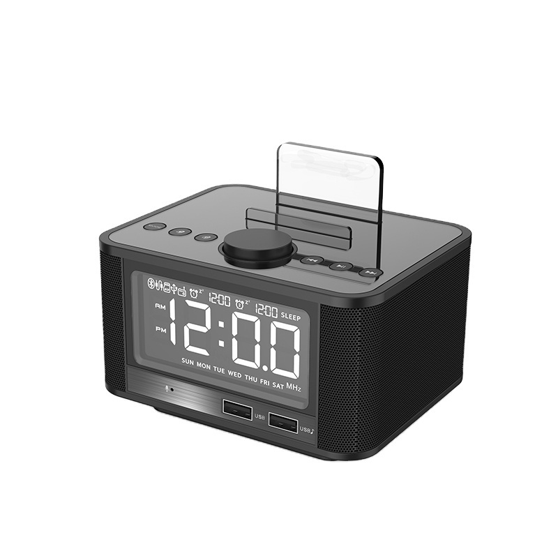 New multi-function  Alarm clock  FM radio sound box alarm clock speaker