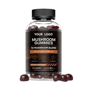 OEM Nootropic Brain Supplement Mushroom Complex Vegan Gummies Hair Loss Supplement for Women and men gummies