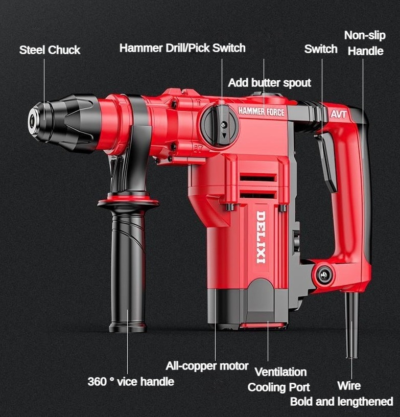 Manufacturer Wholesale Heavy Duty 28ST Industrial Rotary Hammer Drills Machine Power Tools