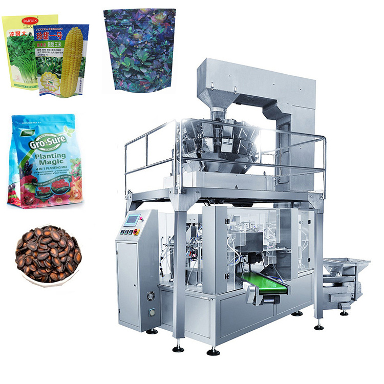 Linpack pouch automatic mustard chia sesame cumin chia flax flower seed count fill seal packing machine