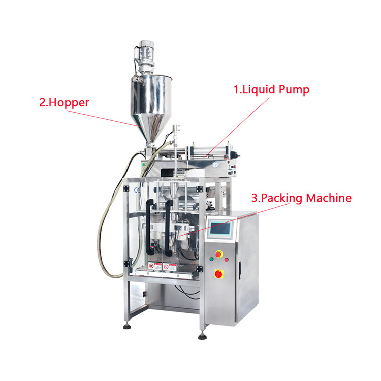 Automatic 4 Side Form Pouch Fill Seal Liquid Yogurt Packaging Machine Auto Honey Satchet Packing Machine