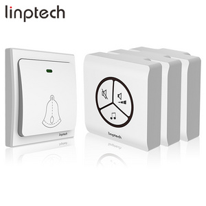 Linptech G1 wireless doorbells with multiple receivers US Plug loud industrial waterproof door bell