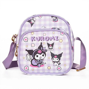 anime Kawaii Cinnamon Kuromi My Melody Pu Waterproof Sling Shoulder Bag Storage Small Portable fashion kids Square Bag