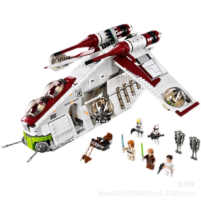 Hot Sale Star Series Wars Republic Gunship Spaceship Bricks Model Building Blocks Set Toys for Children