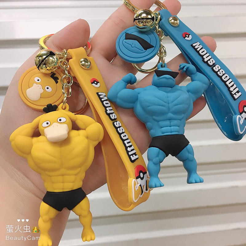 Fitness Muscle Pikachu Charmander Squirtle Pekemens Anime Action Figure Bodybuilding Series Pvc Figure Gk Statue Figure