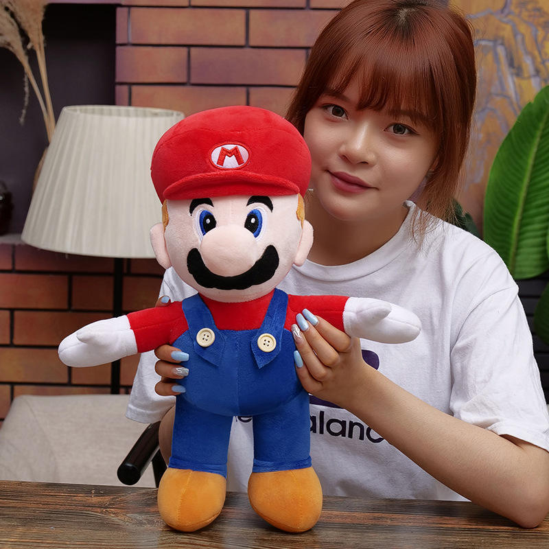 Manufacture Super high quality Cute Mario stuffed plush toys cartoon dolls children gift activities wholesale custom design