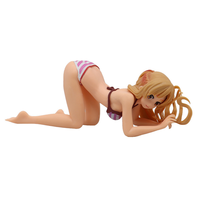 Sexy Solid Pvc Lying Posture Asuna Figure Model Mobile Phone Holder Sword Art Online Yuuki Asuna Anime Action Figure