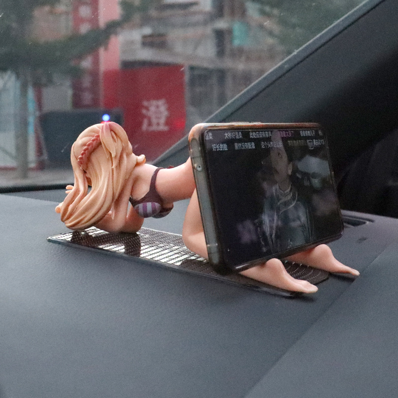 Sexy Solid Pvc Lying Posture Asuna Figure Model Mobile Phone Holder Sword Art Online Yuuki Asuna Anime Action Figure