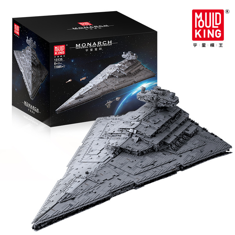 Tiktok Hot Mould King 13135 Star Destroyer Toys Plastic Wars Technic Building Blocks Set MOC-23556 Monarch Starship Model Toys