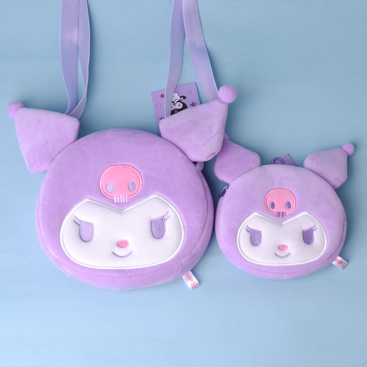 Kawaii Plush Cartoons Anime Melody Kuromi Bag Backpack Hello-my Kitty Schoolbag Kids Stuffed Doll Gift