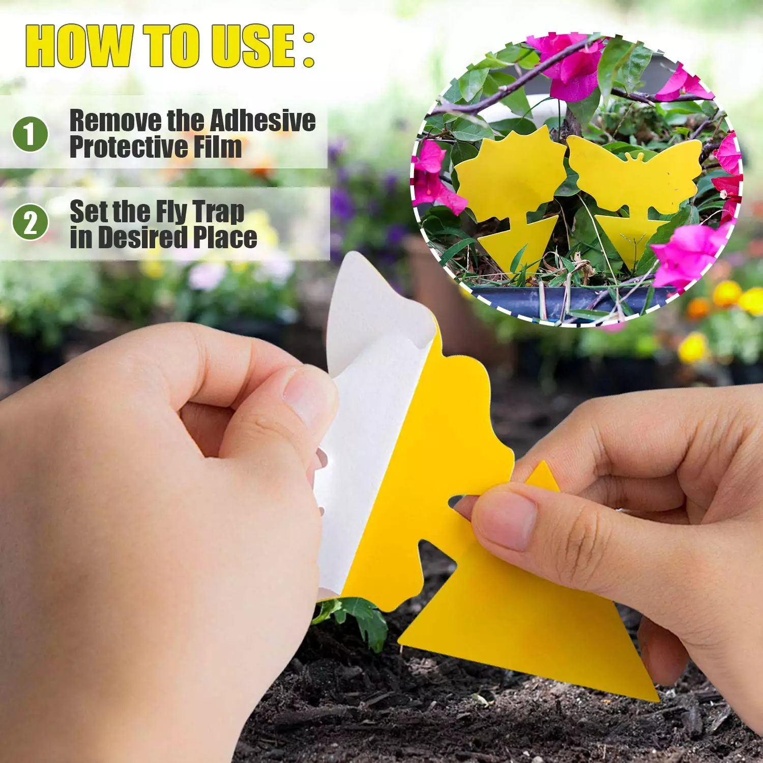 Dual-sided Glue Yellow Sticky fly trap fruit fly trap insect trap OEM customize support