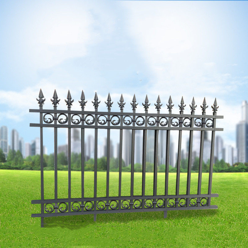 high quality custom aluminum fences / black metal fence panels wholesale outdoor garden privacy aluminum fencing