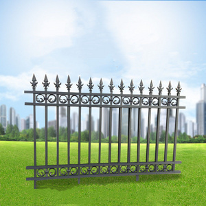 high quality custom aluminum fences / black metal fence panels wholesale outdoor garden privacy aluminum fencing