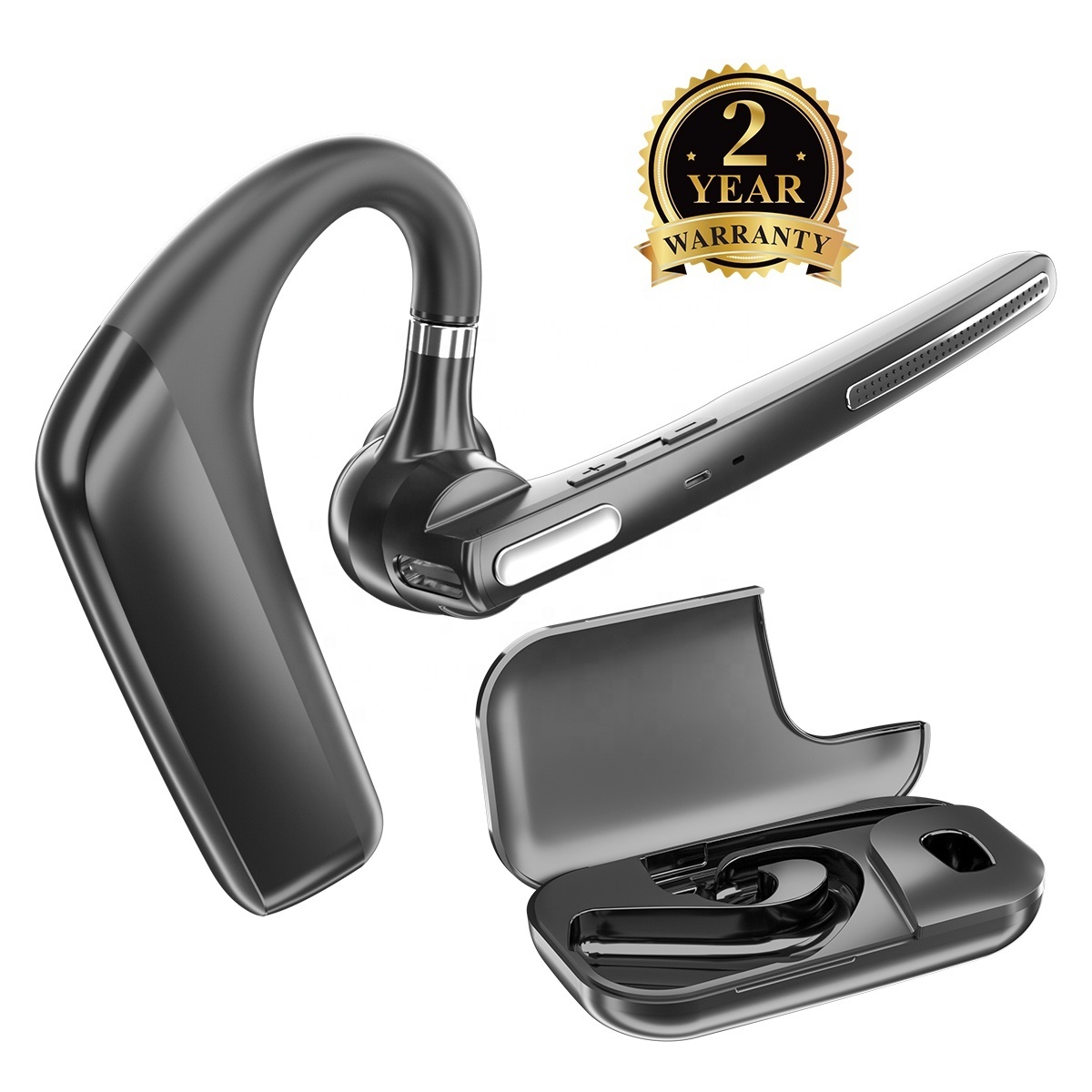 Office Business Wireless Headset ENC Noise Cancelling Headphone Hands Free Single Ear Computer Headset With Mic For Truck Driver