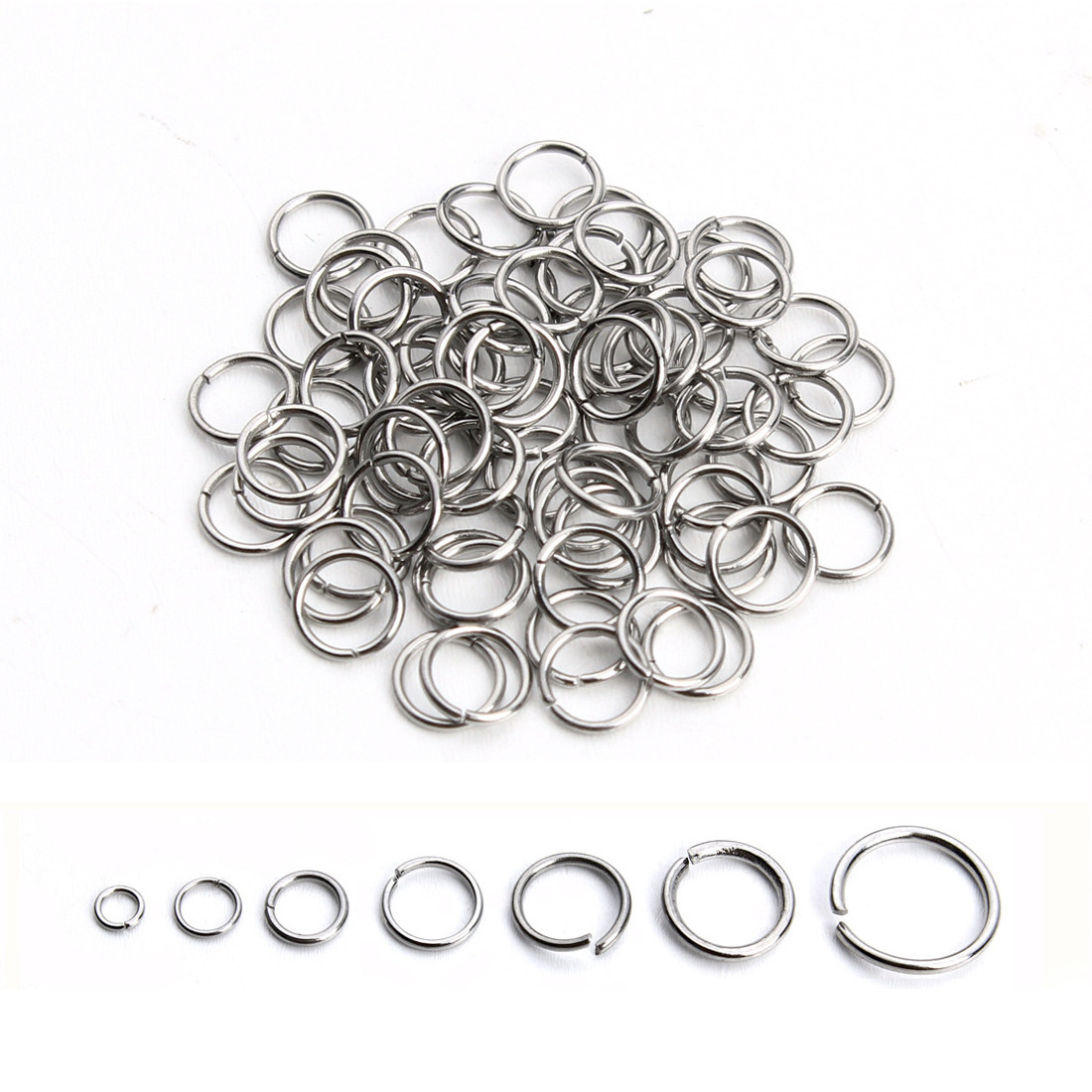 hot sale cheap price silver color Wholesale Stainless Steel 4-9mm Open Jump Ring Metal Jump Rings DIY Jewelry Findings