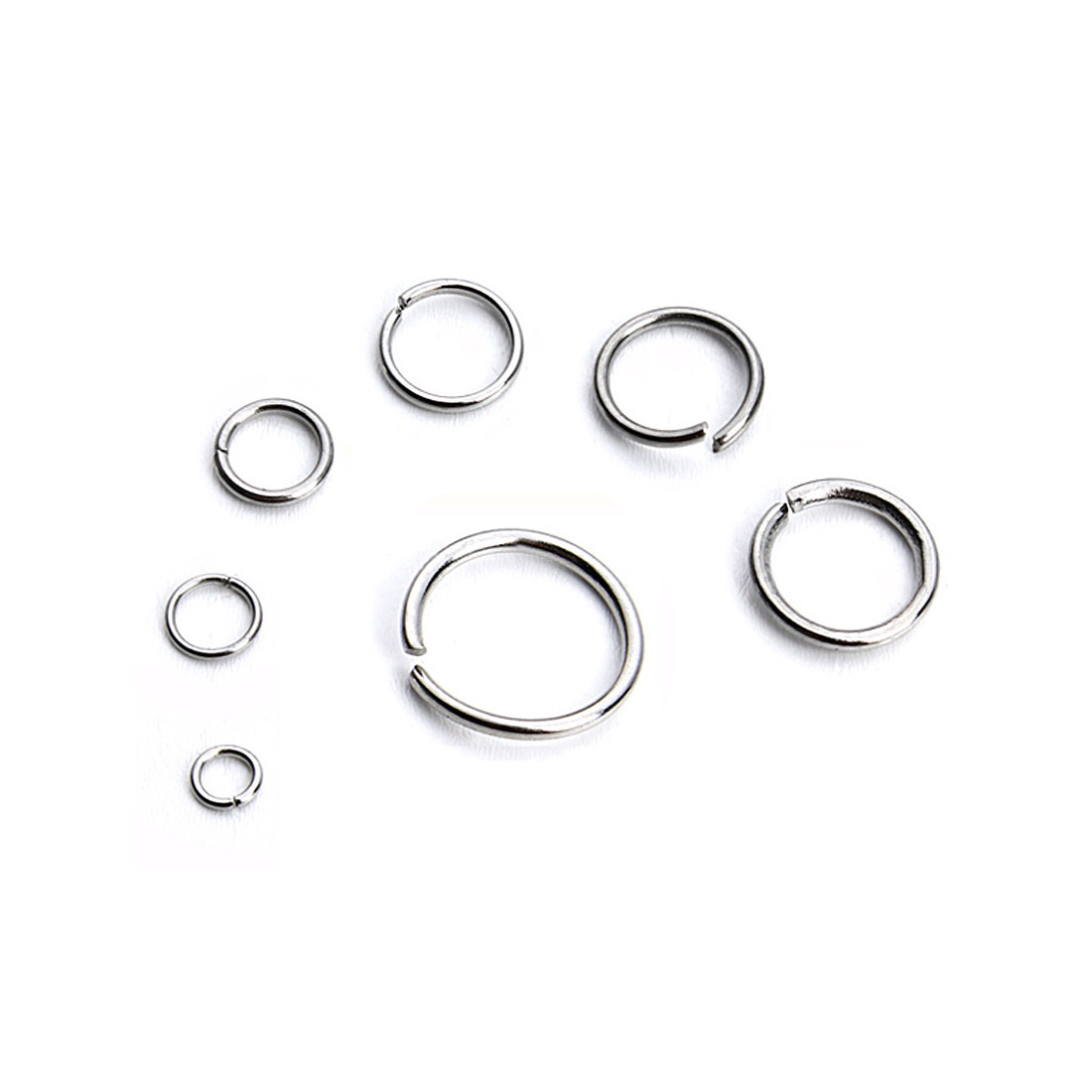 hot sale cheap price silver color Wholesale Stainless Steel 4-9mm Open Jump Ring Metal Jump Rings DIY Jewelry Findings