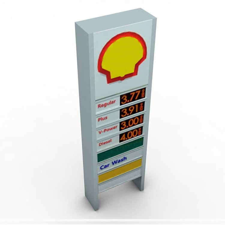 Gas Station Led Fuel Gasoline Lighting Signboard Outdoor Led Price Screen Board