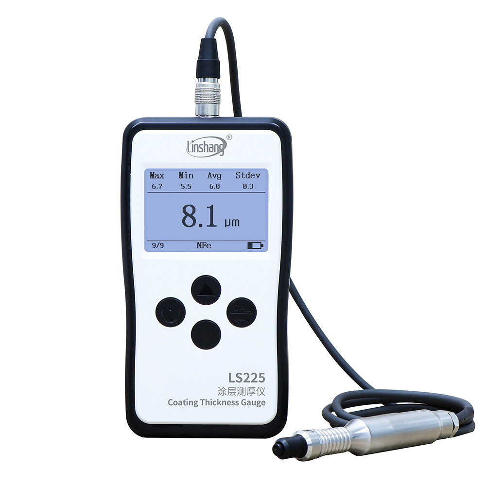 LS225 N1500 Eddy Current Effect Coating Thickness Gauge High Precision Powder NFe Measurement Device Coating Thickness Meter