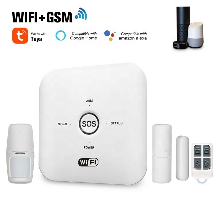 Tuya APP Alarm System GSM Wireless GPRS 2G Compatible with Alexa smart security device